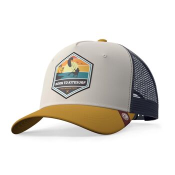 Casquette Born to Kitesurf Marron The Indian Face Trucker pour homme et femme 1