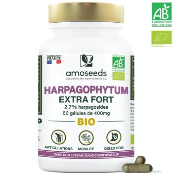 Harpagophytum Bio, Extra Fort, 2,7% Harpagosides | 60 gélules de 375mg 1