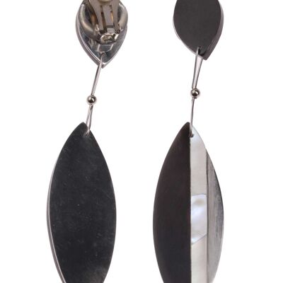 Ohrringe gefertigt aus Cabibi and Blackpen Muschel Oval Design,90mm