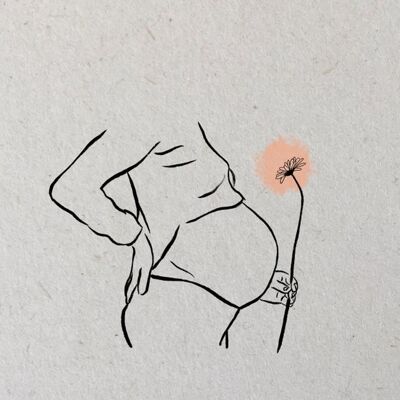 Schwangerer Bauch minimalistisch