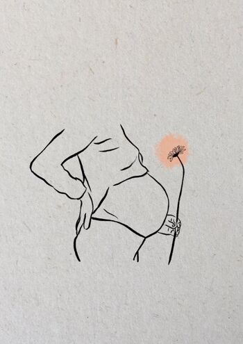 Ventre de femme enceinte minimaliste