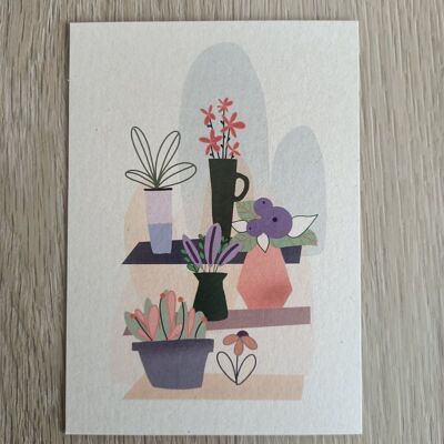 Tableau avec des fleurs | Carte postale A6