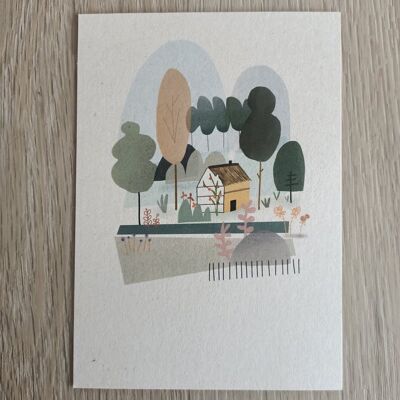 Chalet dans les bois | Carte postale A6