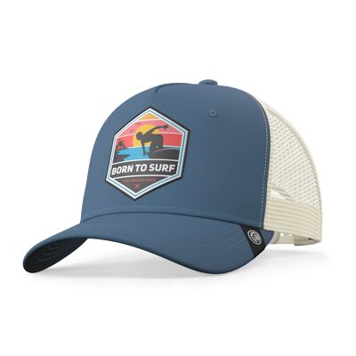 Born to Surf Blue Trucker Cap The Indian Face for men and women