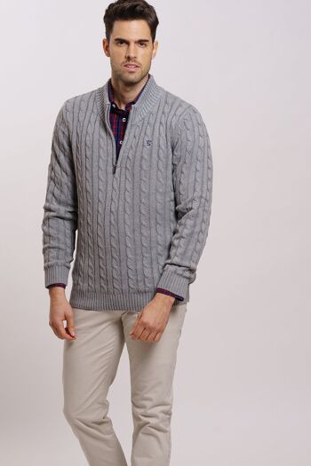Pull gris 1 2
