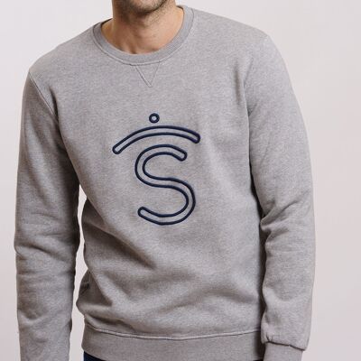 Sweat gris chiné 3