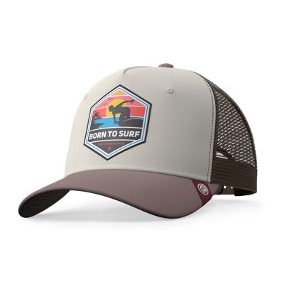 Born to Surf Marron The Indian Face Trucker Cap for men and women