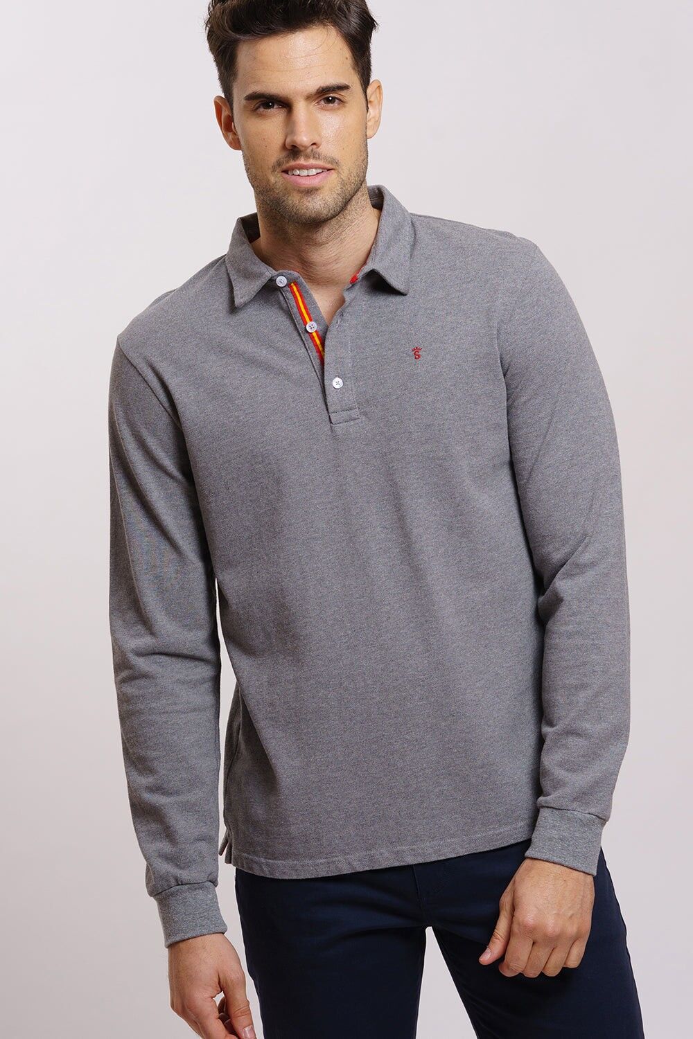 Polo grigio melange 1