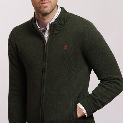 Hunting Green Knitted Jacket