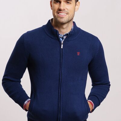 Navy Knitted Jacket