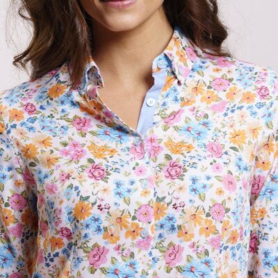 Multicolored Flowers Shirt