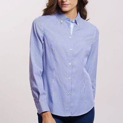Chemise à rayures bleues 1