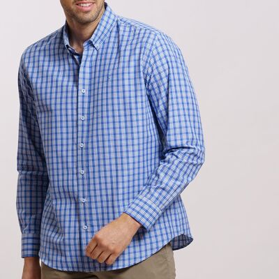 Camicia a quadri blu