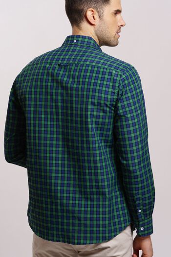 Chemise bleu marine/vert 1 4