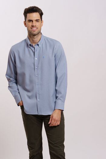 Chemise bleue à carreaux 5 1