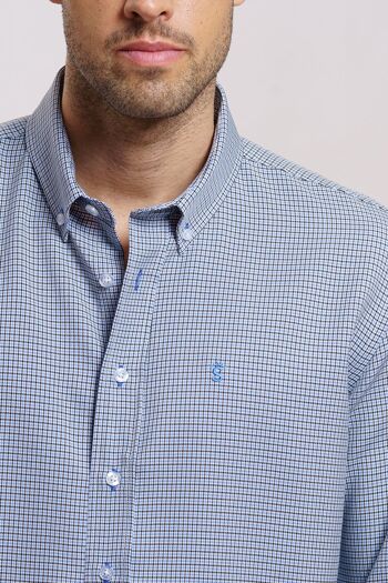 Chemise bleue à carreaux 5 2