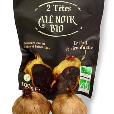 2 Heads of organic black garlic