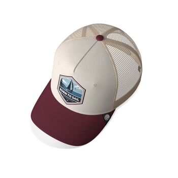 Casquette Born to Sail Brown The Indian Face Trucker pour homme et femme 2