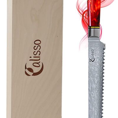 Slicing Knife Damask Bread knife - RUBY