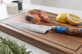 Couteau de Cuisine Damas Couteau de Chef - AIGUE-MARINE 3