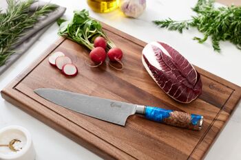 Couteau de Cuisine Damas Couteau de Chef - AIGUE-MARINE 4