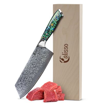 Chopping Knife Damascus Chinese Chai Dao - ABALONE