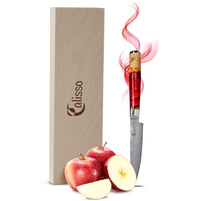 Coltello multiuso in acciaio damascato - RUBY