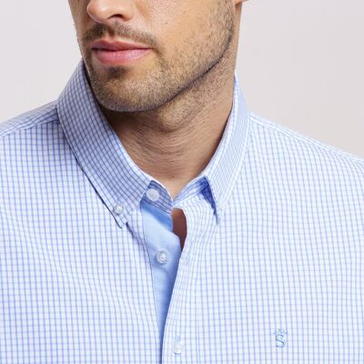 Camisa Cuadro Bco Azul