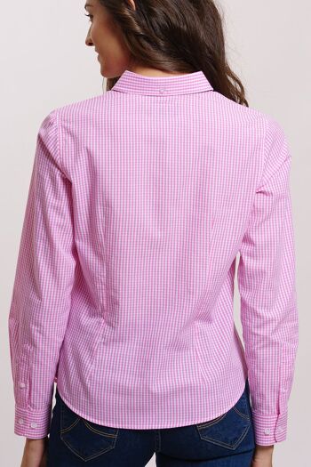 Chemise à carreaux rose 5