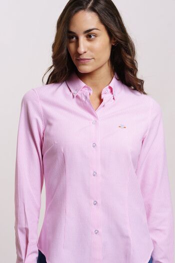 Chemise rayée rose 1 1