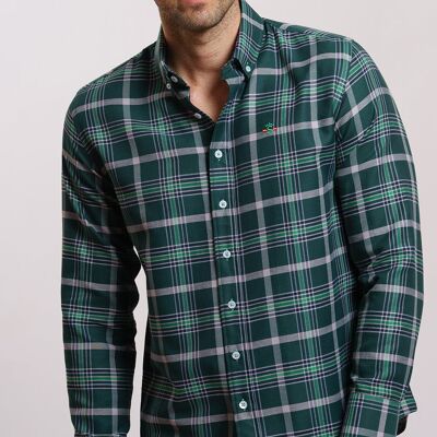 Chemise verte à carreaux 1