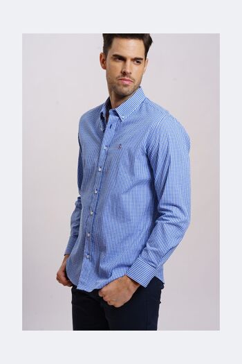 Chemise bleue à carreaux 2 4