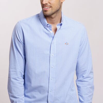 Camicia a quadri azzurra 2
