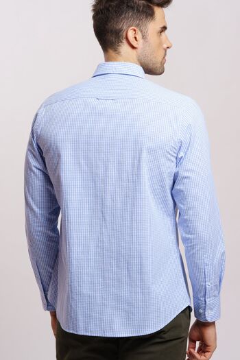 Chemise à carreaux bleu clair 2 4