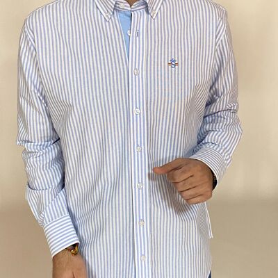 Chemise rayée bleu marine