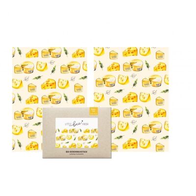 Organic Beeswax Wraps - Set of 2 Cheese