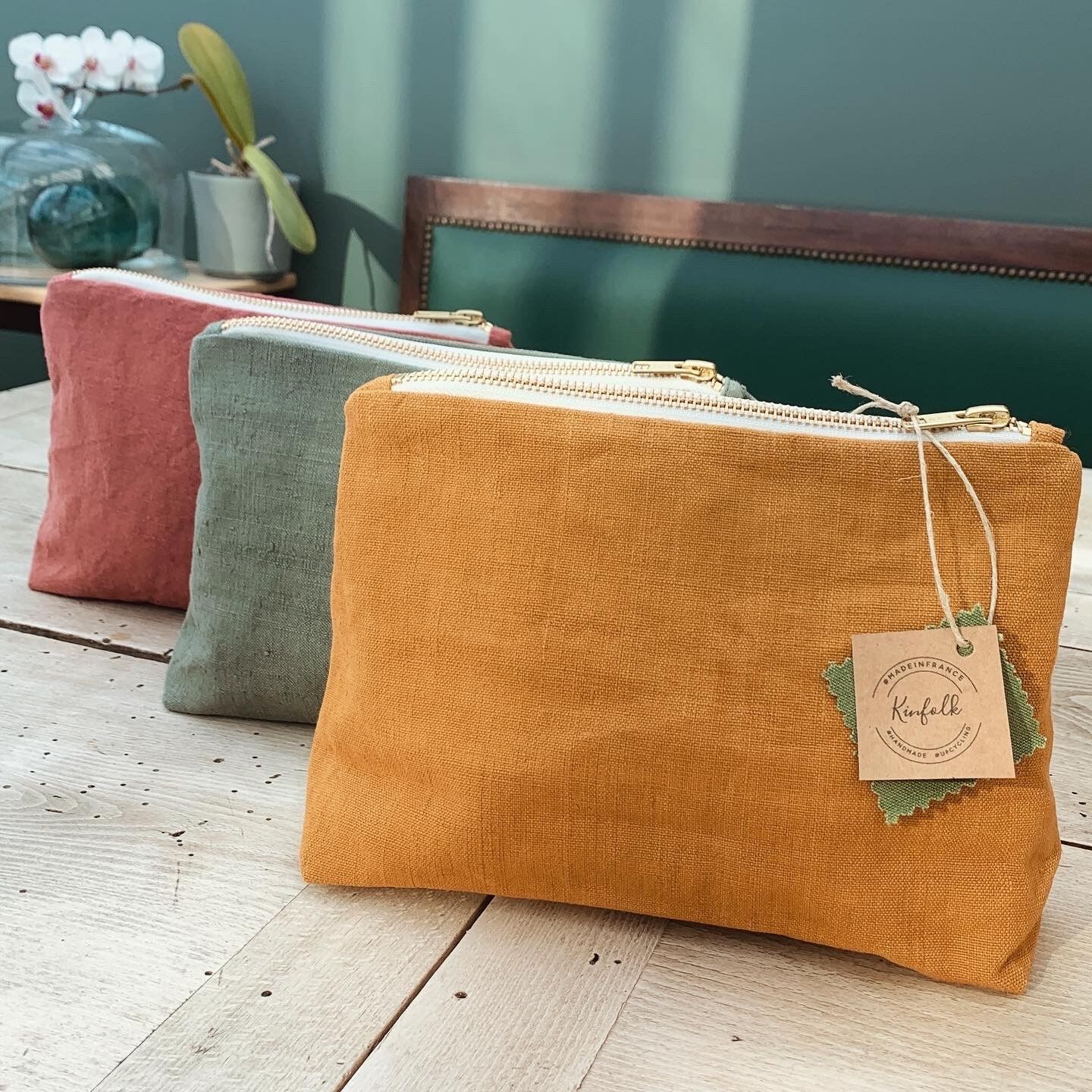 Trousse en chanvre Jaune Ocre