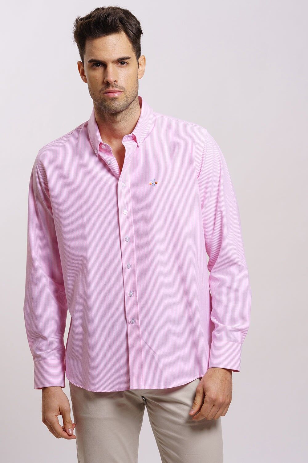 Camicia a righe rosa 2