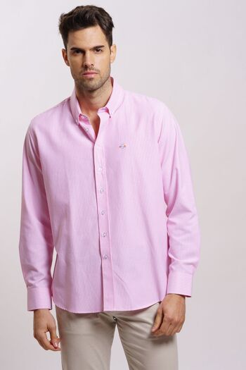 Chemise rayée rose 2 1