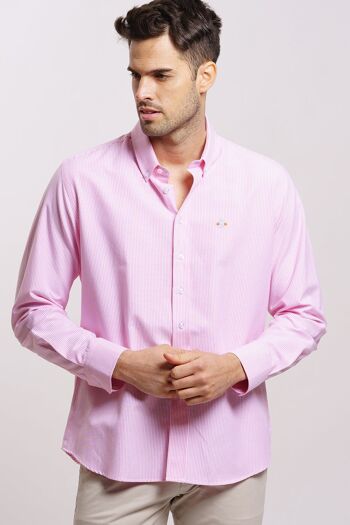 Chemise rayée rose 2 2