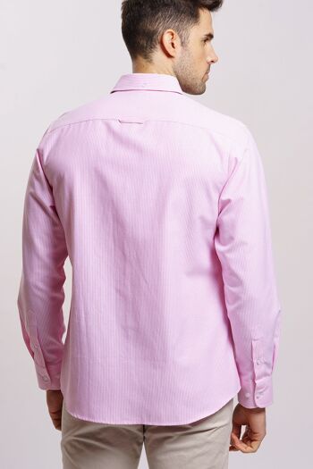 Chemise rayée rose 2 5