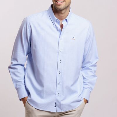 Chemise rayée bleue 2