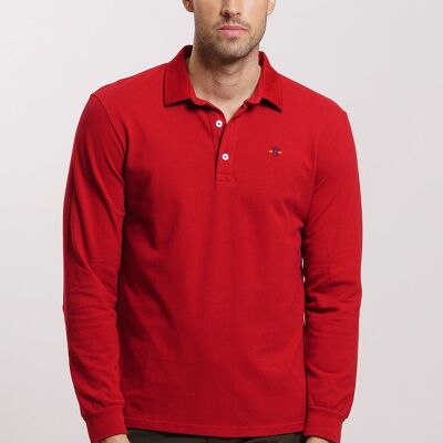 weinrotes Poloshirt