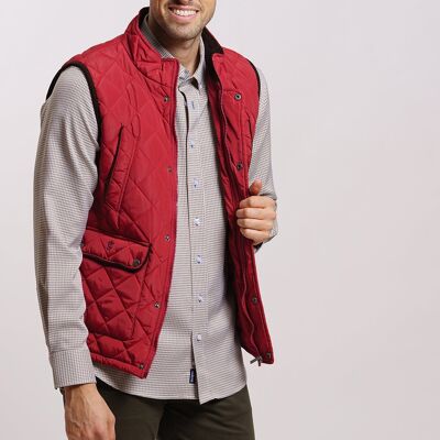 burgundy vest