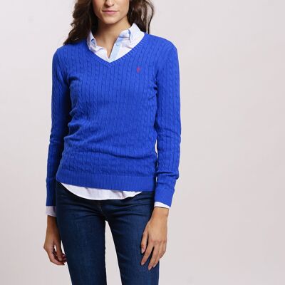 Blauer Pullover