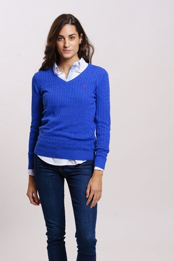 Pullover bleu 1