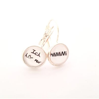 Leverback earrings silver – I only hear Mimimi 10 mm