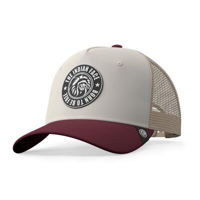 Born to Be Free Marron The Indian Face Trucker Cap for men and women