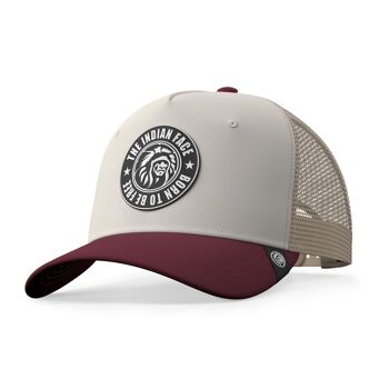 Casquette Born to Be Free Marron The Indian Face Trucker pour homme et femme 1