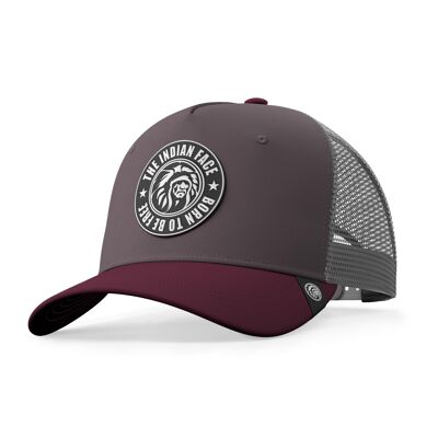 Born to Be Free Trucker Cap Grey The Indian Face per uomini e donne